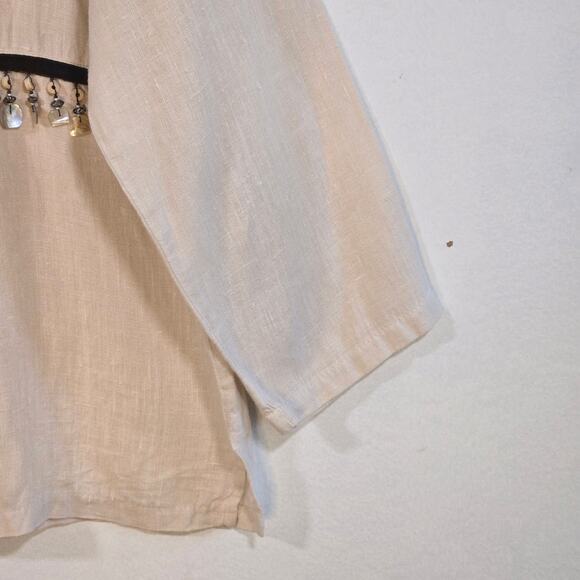 Hot Cotton By Marc Ware Women's Linen Boho Style Top. Size Medium - Picture 5 of 7